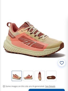 Hi-Tec Women's Coral and Tan Trail Trainer